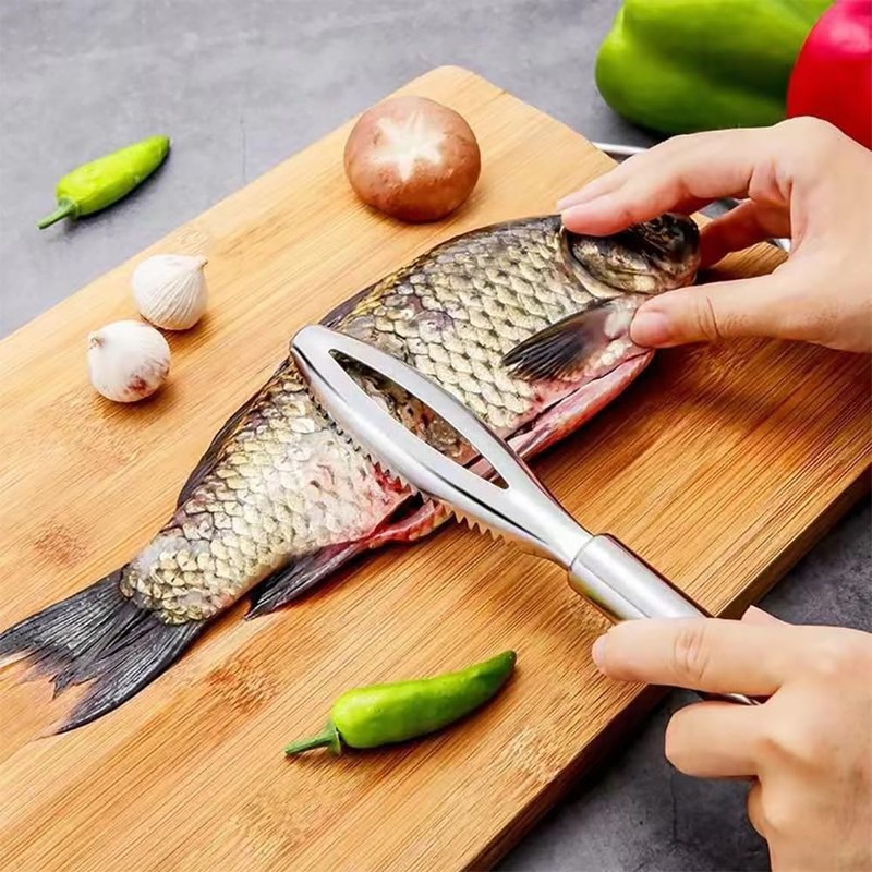 HXHWKEN Fish Scaler 304 Stainless Steel Professional Fish Scale Remover