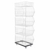 Retail Display Rack, 5 Tier Wire Grid Retail Display Shelf