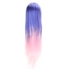 Mannequin Head Blue Pink Gradient Color High Temperature Synthetic Hair