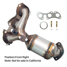 [Front Right]FortunaFlow Catalytic Converter Compatible with Lexus ES300 2002 2003 3.0L,Toyota Camry 2002 2003 2004 2005 2006 3.0L(EPA Compliant high flow+Bank 2)
