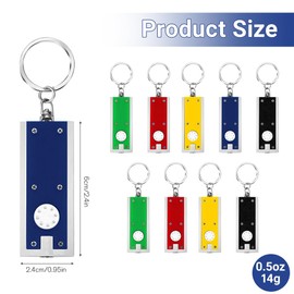 Pack of 10 LED torches, key rings for children, mini torch, small hand lamp, ideal as party bags and gift, portable torch for camping, emergencies, children's birthday party gifts