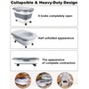 Collapsible Wood Pellet Storage Containers 25 Lbs with Rolling Casters