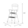 COSCO Stylaire Retro Chair + Step Stool with Flip-Up Vinyl