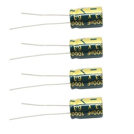PoiLee Condensador 1000uF 6.3V, condensador electrolítico radial 1000uf 105 C 8x12mm (paquete de 10 unidades)