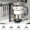ZEINLAM Detachable Folding Pot Rack,Pot Lid Rack,Pantry,Cooking Utensil Storage Rack,With