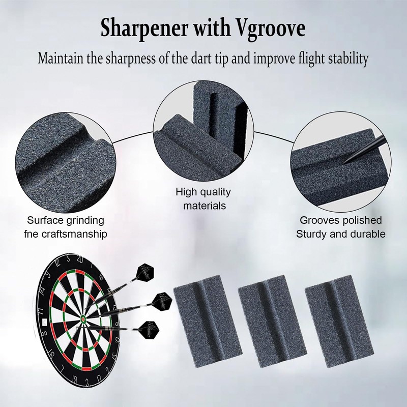 ASIRYVA 4 Pack Dart Sharpener, V-Sharp Darts Sharpener, Sharpening Stone