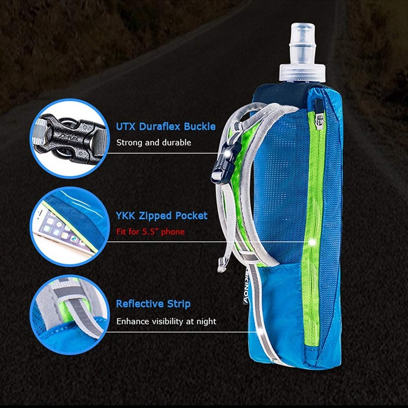 Aonijie Quick Grip Handheld Water Bottle for Running, Hand Strap