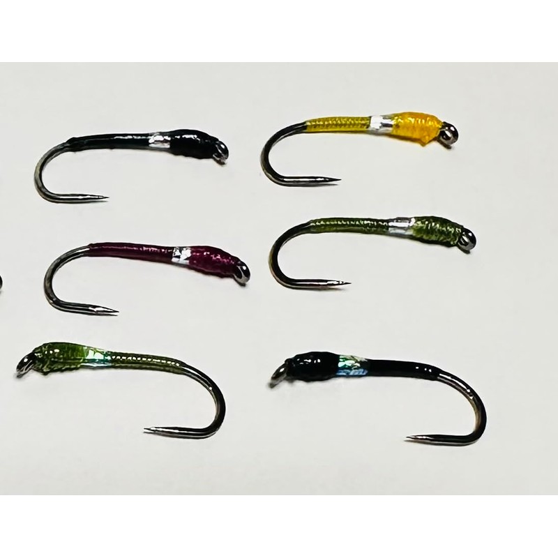Trout Flies mixed vicars buzzers for fly fishing x12 barbless