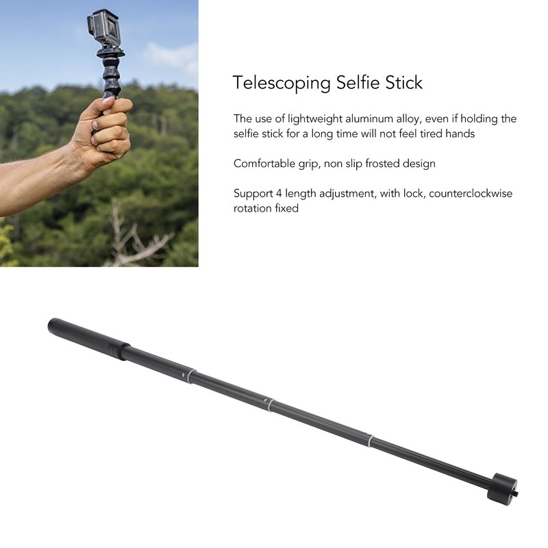 73cm Telescoping Selfie Stick Panoramic Sports Camera Extension Pole for