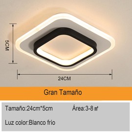 Lamparas de Techo para Interior de Casas LED Moderna, 20W 3000LM 3000K Luz Blanca Cálida Candiles Cuadrada Candelabros Techo para Recamara, Pasillo, Sala, Cocina, Baño, Comedor