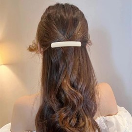 ATODEN Hair Clips Barrettes for Women: 3 Pcs Matte Flat French Barrette Clips for Thin Fine Short Medium Hair - Neutral Hair Pins, Cute Hair Accessories