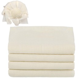 4 Pcs Cheesecloth, 60 x 60 cm Unbleached Grade 90 Muslin Cloths for Cooking Ultra Fine Washable Cheese Cloths for Straining for Filtering Juice Cheese Tea Coffee