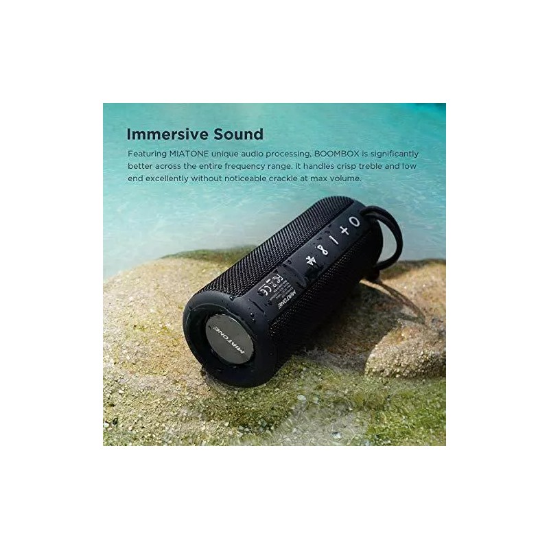 MIATONE Outdoor Portable Bluetooth Speakers Waterproof Wireless Speaker for Camping
