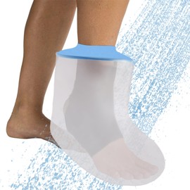 XIRRCV Waterproof Foot Cover for Shower – Cast Cover for Foot, Shower Boot Cover Waterproof Foot, Foot Cover for Shower After Surgery, Reusable Cast Bag for Adult