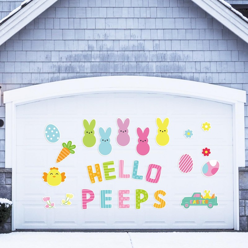 26PCS Easter Magnets Garage Door Decorations - Magnetic Refrigerator Car
