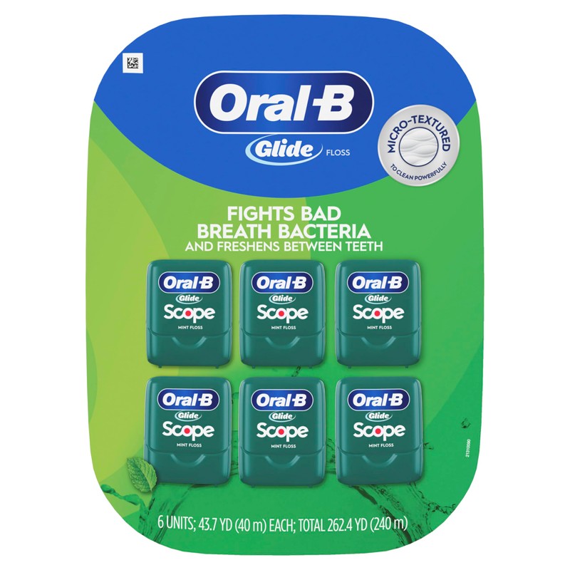 Oral-B Glide Dental Floss, Scope Mint Flavor, 40 m, Pack