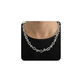 Mesaro Necklace for Men, Popular, Stainless Steel, Presentation Necklace, Men's, Hip Hop, Y2k, Straight Punk, Unique, Unisex, Accessories, Hypoallergenic, Sensitive Skin, Water Resistant, Stainless