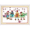 Stitchmelody 14CT Counted Cross Stitch Kits,DMC Unprinted Pattern Embroidery Set
