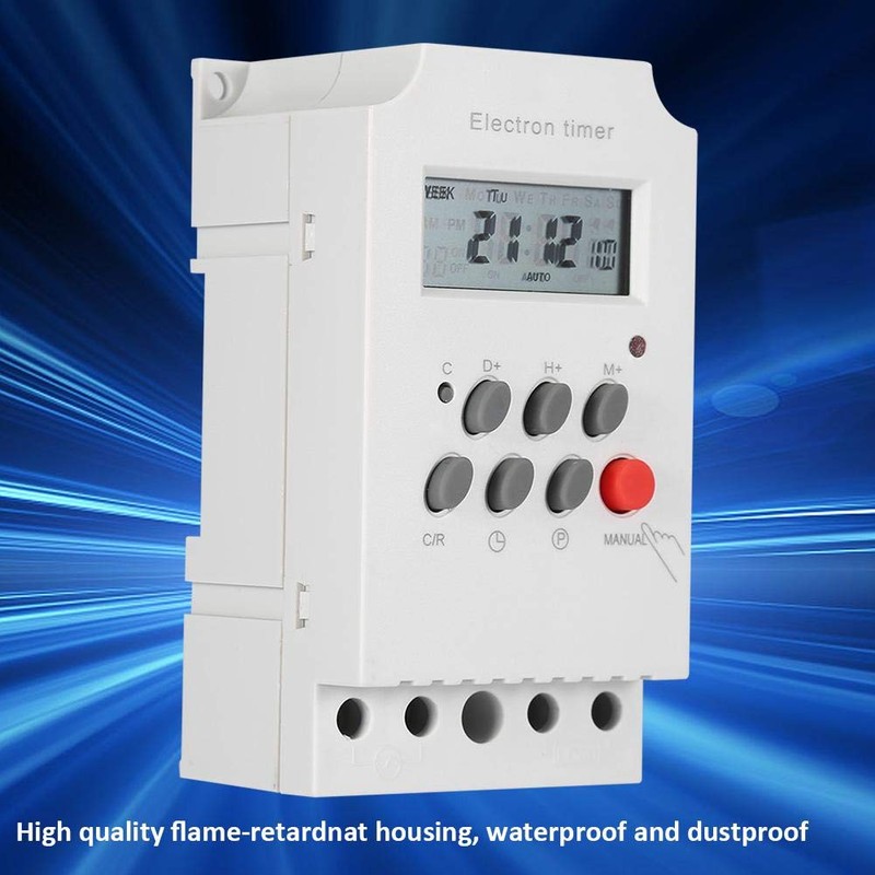 30A Digital Timer Switch Programmable Electronic Time Control 7 Day