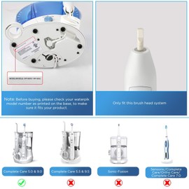 Brush Heads for Waterpik Complete Care 5.0/9.0 (4-Pack, Black)