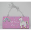 Unicorn Magic, A Little Princess Sleeps Here Magic Unicorn Plaque