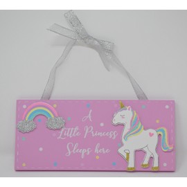 Unicorn Magic, A Little Princess Sleeps Here Magic Unicorn Plaque
