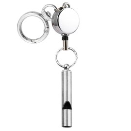 D.SigiYa Whistle with Reel Key, Disaster Prevention, Emergency Whistle, Loud Volume, Lightweight, Small, Whistle, Rescue Whistle, Excursions, Mountain Climbing, Outdoor Activities, SOS, Outdoors, Crime Prevention, Kids, Adults