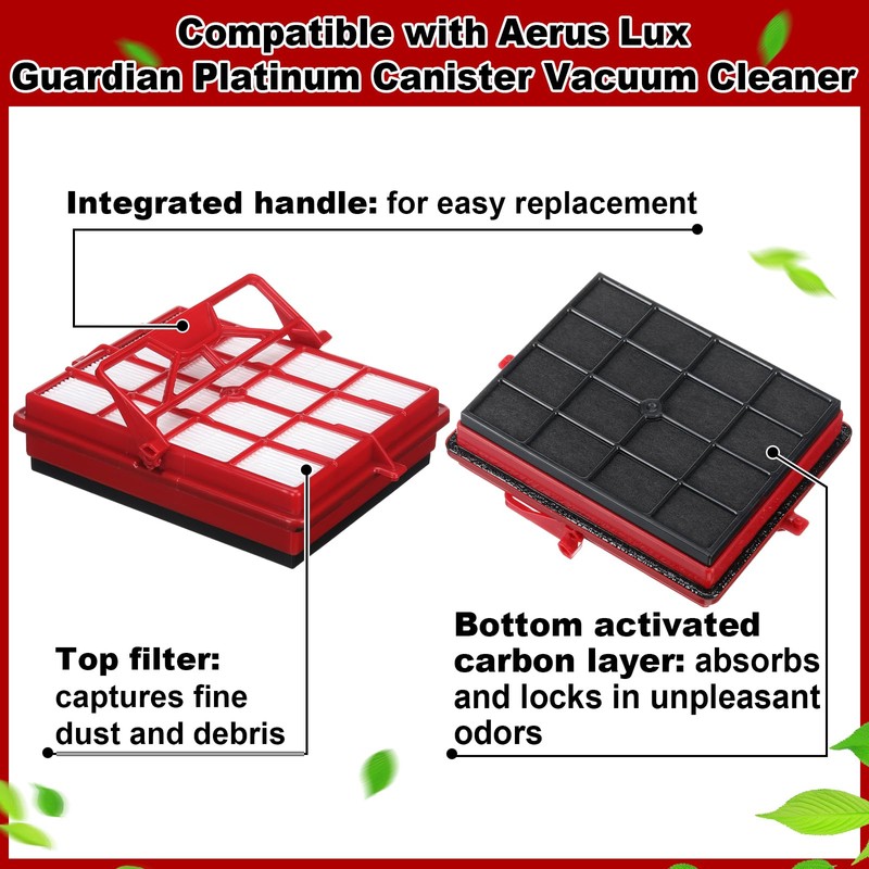Glooglitter 1 Pack Replacement Style P HEPA and Carbon Pre-filters