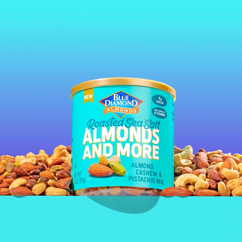 Blue Diamond Almonds, Mixed Nuts Roasted Sea Salt Deluxe Snack