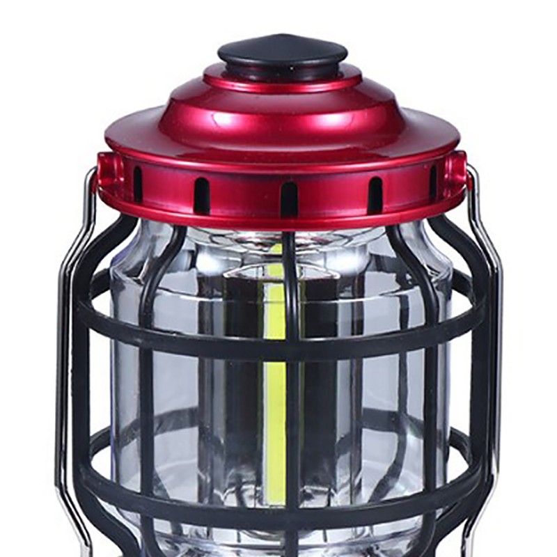 Outdoor Solar Camping Lantern USB Rechargeable Retro Camping Light COB