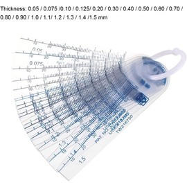 Plastic Gap Gauge, Thickness Gauge, Gap Gauge, Thickness Gauge, Sixness Gauge, Gap Measuring Tool, For Measuring Thickness and Thiness, 0.05-1.5mm, Set of 18, Convenient to Carry