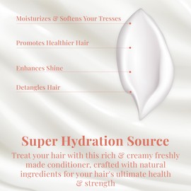 NaturAll Sea Moss & Chebe Anti Frizz Conditioner - Sulfate-Free Curl Hair Conditioner for Dry Hair - Detangles, Softens & Moisturizes Dry, Damaged Hair, Helps Reduce Breakage & Smooth Frizz (8.5 Oz)