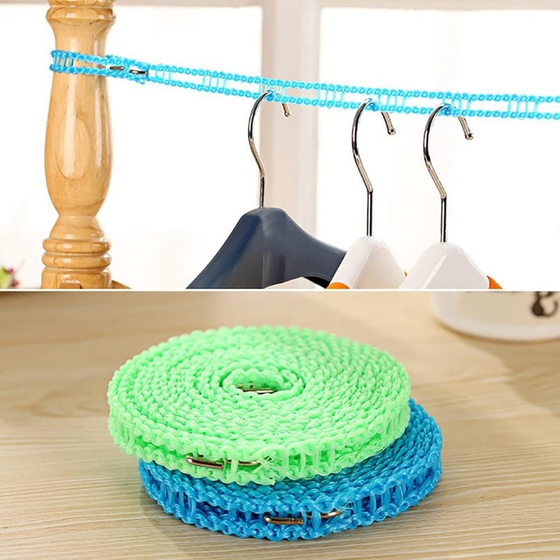 Dreamxue Portable Windproof Multicolor Clothes Line (500cm)