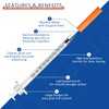 U-100 0.5ml Syringe 31G 1/4 Inch(6mm) , Syringes for Lab