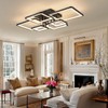 Shine LUEST Modern LED Ceiling Light Fixture Black Flush Mount