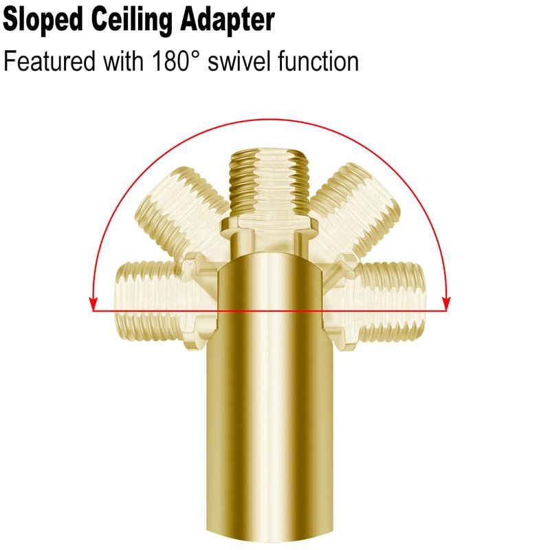 M10 Threaded Extension Poles Lighting Fixture Downrods Stems & 180