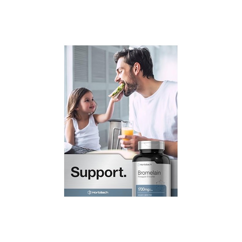 Horbäach - Bromelina 1700 mg - 120 cápsulas - Apoya