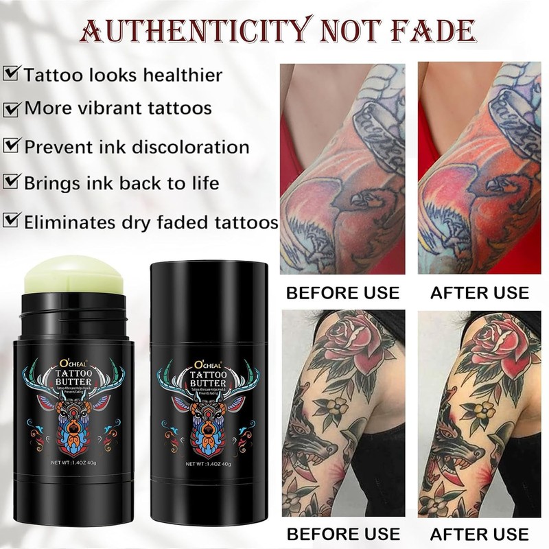 Tattoo Aftercare Butter Balm,Natural Organic Tattoo Cream Moisturizer for Old