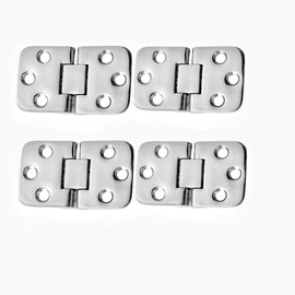 316 Stainless Steel Self-Supporting Folding Table Hinges, Marine Boat RV Yacht Cabinet Cupboard Strap Hinge Door Hinge Folding Table Hardware (4Pack)