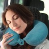 COOL GEL Memory Foam Neck Pillow for Travel with Removable