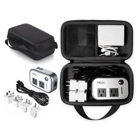 Alltravel Case for FOVAL Travel Voltage Converter International Power Adapter, All in 1 Organizer for Portable Converter, Laptop Adapter, Power Adapter, USB Dock, SSD/Hard Drive and Others