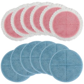 BeiLan Electric Mop Pads Spin Wave Replacement - 12 Pack Electric Mops for Floor Cleaning - 7.28inch Spin Replacement Mop Pads (7.28inch-12Pack)