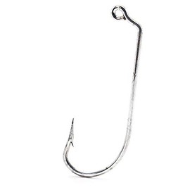 Mustad 34184 Classic O'Shaughnessy 60-Degree Bend Extra Long Shank Forged Duratin Jig Hook (100-Pack), Size 5/0