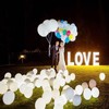 40 LED Luminous Balloons White Quality Balloons for Party, Birthday,