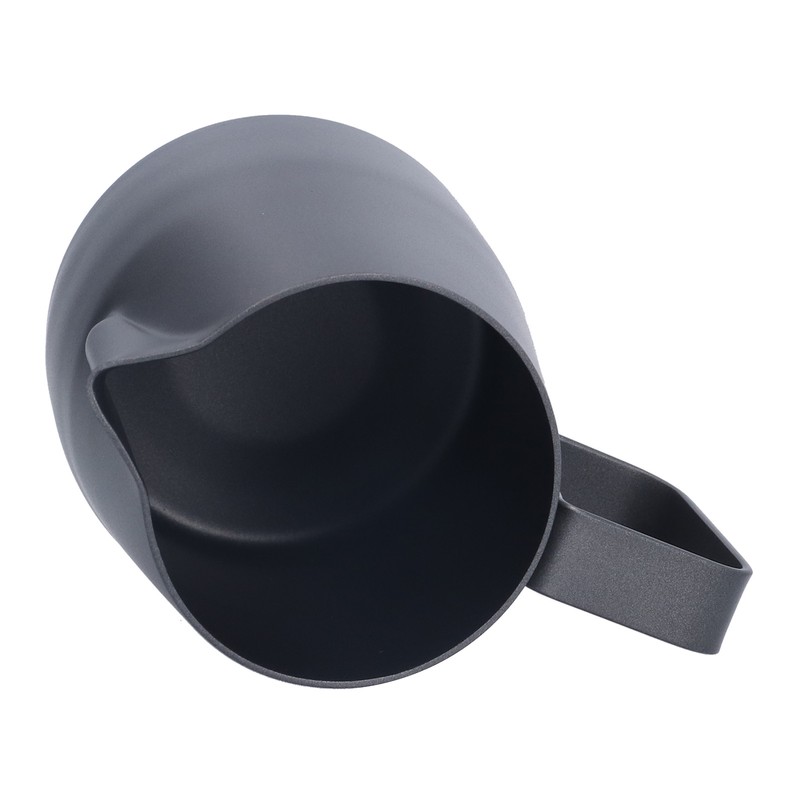 400ml Black PTFE Oblique Mouth Milk Frothing Jug 304 Stainless
