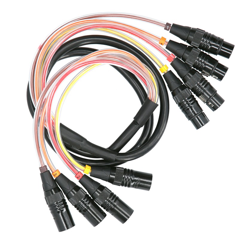 1.5m XLR Audio Cable 4 Channel Splitter Cable Microphone Speaker