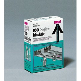 Klickfix Gardinengleiter- 100 St. im Originalkarton- Gardinen aufhängen leicht gemacht!
