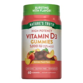Nature's Truth Vitamina D3 5000 Ui 125 Mcg 60 Gomitas Sin Gluten
