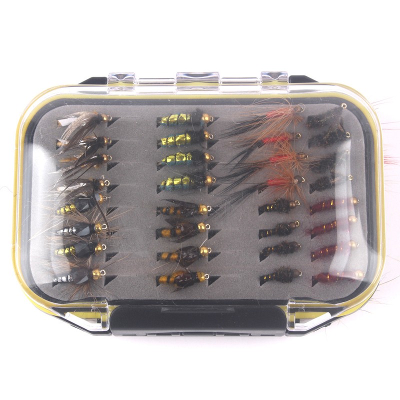 64pcs Fly Fishing Flies Fly Fish Lure Kit Fly Fishing