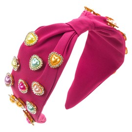 scicent Hair Accessories Girls Rhinestone Headband Bridal Knotted Headbands Crystal Headband Glitter Wide Headbands Fashion Hair Bands for Parties Weddings and Dates Used - 27524